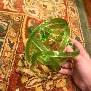 Green Glass Decorative Orb